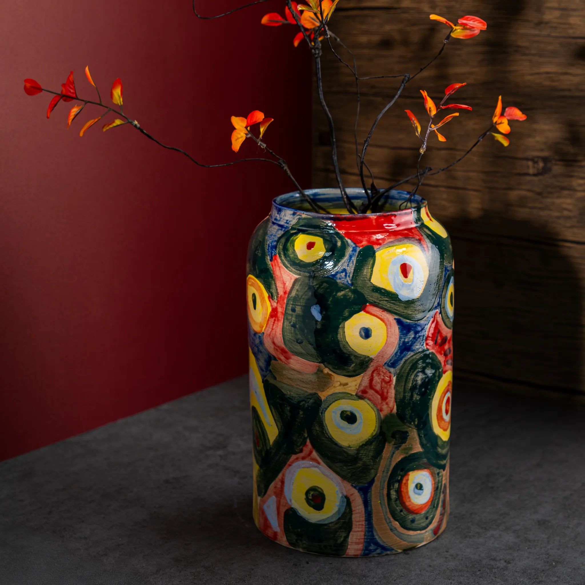 Unique Ceramic Vase - Flowers
