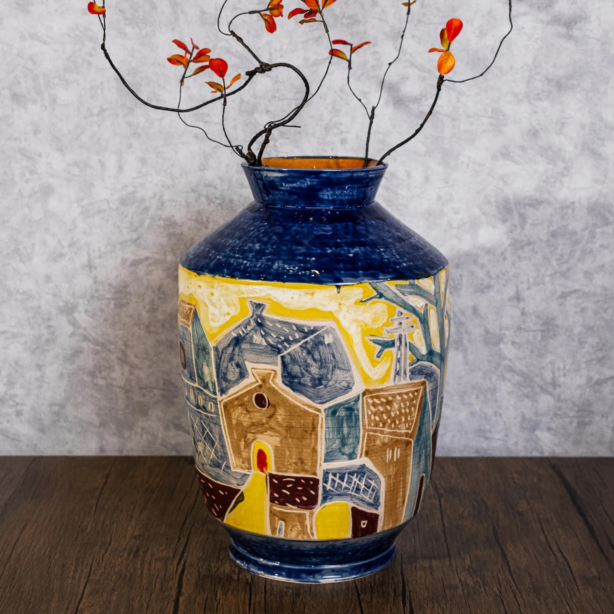 Unique Ceramic Vase - Ancient Streets