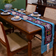 Green Hmong Black Brocade Table Runner
